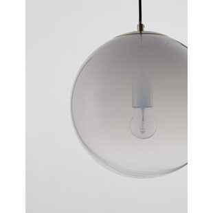 Lampa wisząca szklana kula Lian 30cm biały gradient / mosiądz
