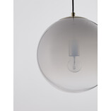 Lampa wisząca Lian - szklana kula, biały gradient, mosiądz | Decolab24