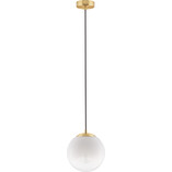 Lampa wisząca Lian - szklana kula 20cm, biały gradient | Decolab24