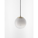 Lampa wisząca Lian - szklana kula 20cm, biały gradient | Decolab24