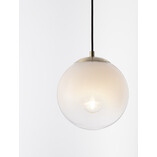 Lampa wisząca Lian - szklana kula 20cm, biały gradient | Decolab24