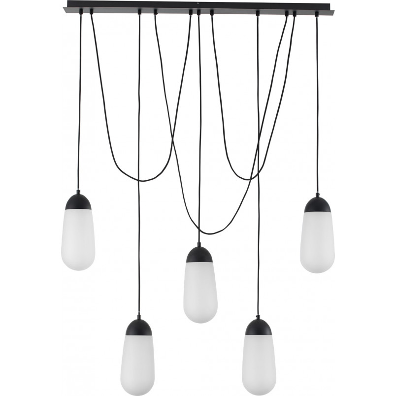 Lampa wisząca szklana 5 punktów Ellipse | Decolab24
