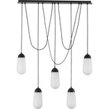 Lampa wisząca szklana 5 punktów Ellipse | Decolab24