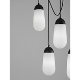 Lampa wisząca szklana 5 punktów Ellipse | Decolab24