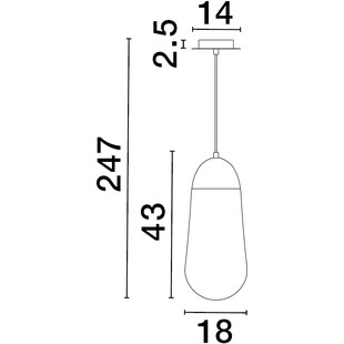 Lampa wisząca Ellipse biało-czarna | Decolab24