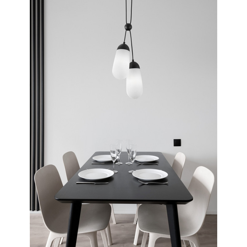 Lampa wisząca Ellipse biało-czarna | Sklep Decolab24