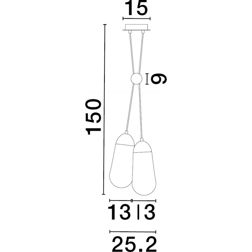 Lampa wisząca Ellipse biało-czarna | Sklep Decolab24