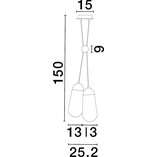 Lampa wisząca Ellipse biało-czarna | Sklep Decolab24