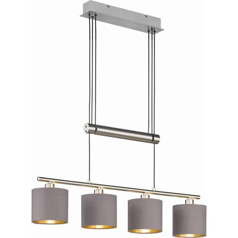 Lampa wisząca Garda IV szara Trio | Nowoczesny design