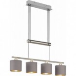 Lampa wisząca Garda IV szara Trio | Nowoczesny design