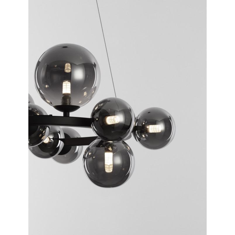 Lampa wisząca Nerro XI - szkło dymione, glamour | Decolab24