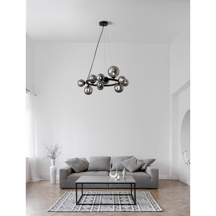 Lampa wisząca Nerro XI - szkło dymione, glamour | Decolab24