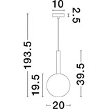 Lampa wisząca szklana Sophia III | Glamour, 20cm | Decolab24