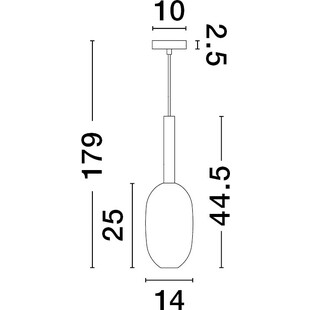 Lampa wisząca Sophia - szklana, glamour, 14cm | Decolab24
