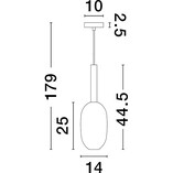Lampa wisząca Sophia - szklana, glamour, 14cm | Decolab24
