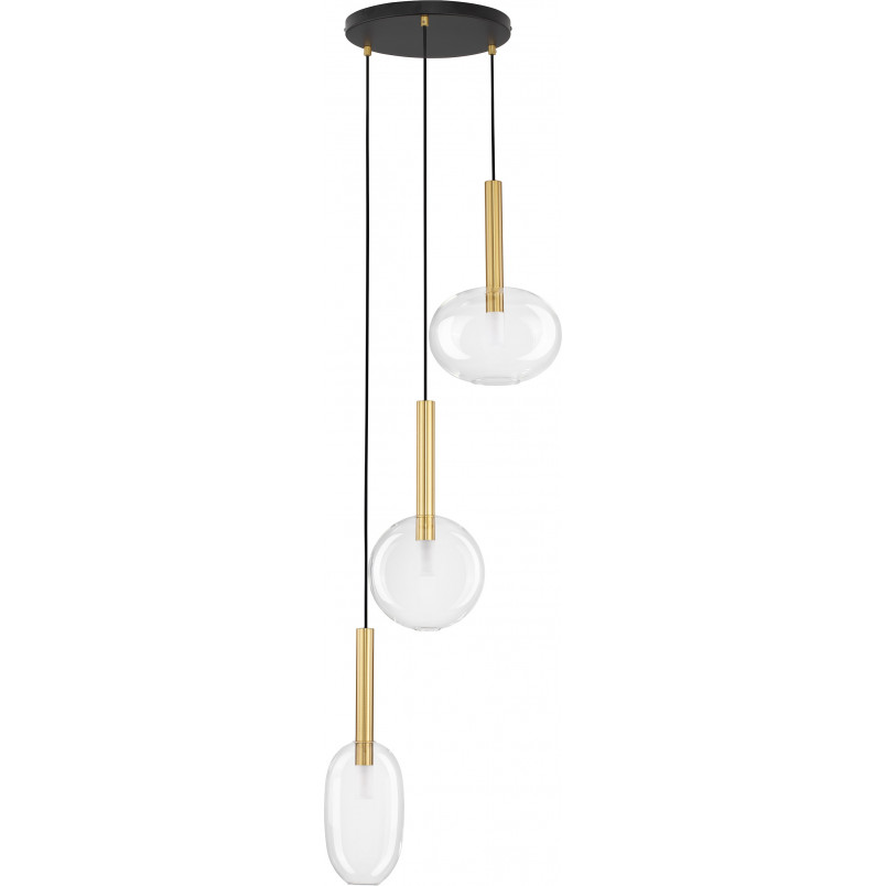 Lampa wisząca szklana Sophia | Glamour, 3 punkty, 50cm