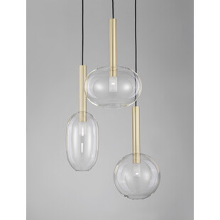 Lampa wisząca szklana Sophia | Glamour, 3 punkty, 50cm