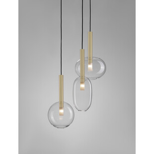 Lampa wisząca szklana Sophia | Glamour, 3 punkty, 50cm
