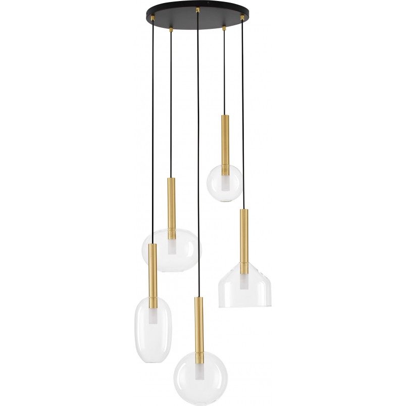 Lampa Wisząca Sophia | Szkło, 5 Punktów, Glamour | Decolab24