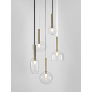 Lampa Wisząca Sophia | Szkło, 5 Punktów, Glamour | Decolab24