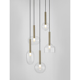 Lampa Wisząca Sophia | Szkło, 5 Punktów, Glamour | Decolab24