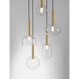 Lampa Wisząca Sophia | Szkło, 5 Punktów, Glamour | Decolab24