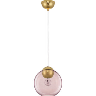 Lampa wisząca szklana kula retro Verde - Różowa | Decolab24