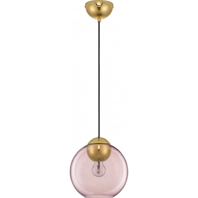 Lampa wisząca szklana kula retro Verde - Różowa | Decolab24