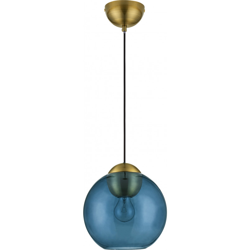 Lampa wisząca niebieska Verde: Szkło, Retro, E27 | Decolab24