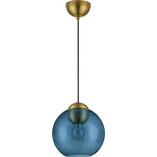 Lampa wisząca niebieska Verde: Szkło, Retro, E27 | Decolab24