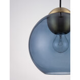 Lampa wisząca niebieska Verde: Szkło, Retro, E27 | Decolab24