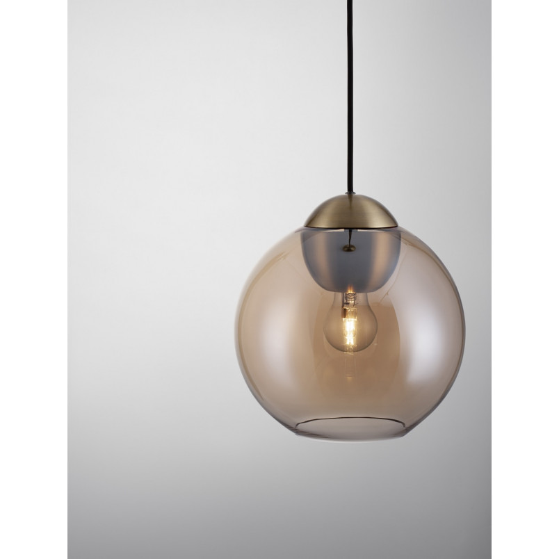 Lampa wisząca szklana kula retro Verde 24cm - Decolab24