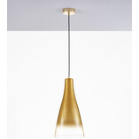 Lampa Wisząca Szklana Taper | Złota, E27 | Decolab24