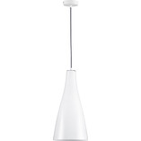 Lampa wisząca szklana Taper | Biała, E27 | Decolab24