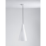 Lampa wisząca szklana Taper | Biała, E27 | Decolab24