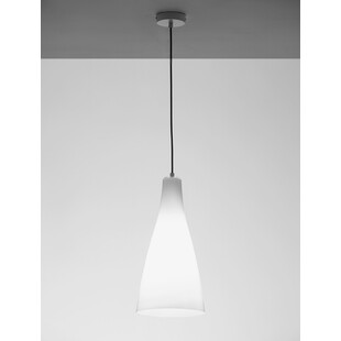 Lampa wisząca szklana Taper | Biała, E27 | Decolab24