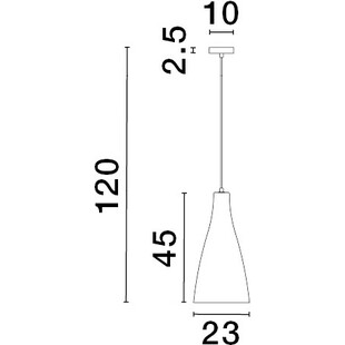 Lampa wisząca szklana Taper | Biała, E27 | Decolab24