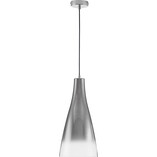 Lampa wisząca szklana Taper | Srebrna, E27 | Decolab24