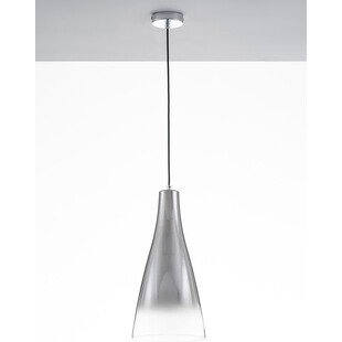Lampa wisząca szklana Taper | Srebrna, E27 | Decolab24