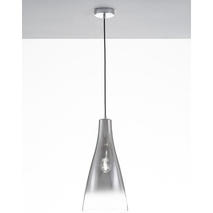 Lampa wisząca szklana Taper | Srebrna, E27 | Decolab24