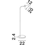 Lampa podłogowa loft Jet czarny/złoty | Decolab24