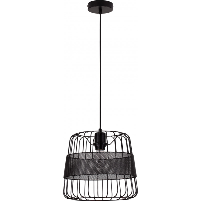 Lampa wisząca Sean czarna - Loftowa lampa metalowa E27
