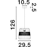 Lampa wisząca Sean czarna - Loftowa lampa metalowa E27