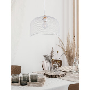 Lampa wisząca ażurowa Myron 30cm biała