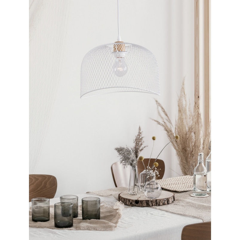Lampa wisząca ażurowa Myron 30cm - Skandynawski Design | Decolab24