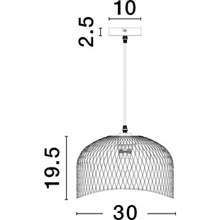 Lampa wisząca ażurowa Myron 30cm - Skandynawski Design | Decolab24