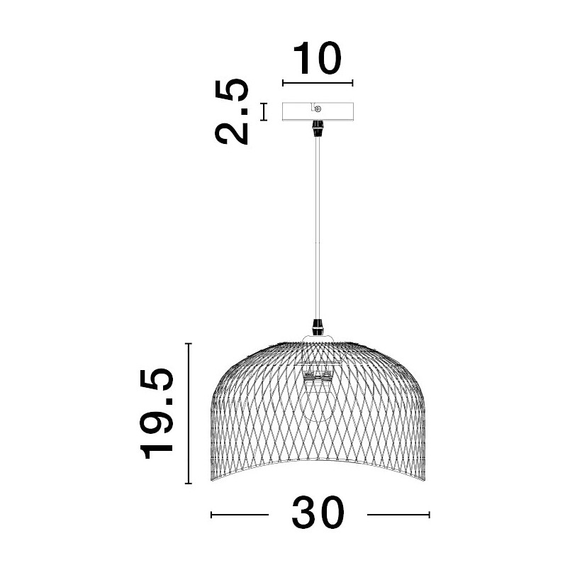 Lampa wisząca ażurowa Myron 30cm - Skandynawski Design | Decolab24