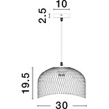 Lampa wisząca ażurowa Myron 30cm - Skandynawski Design | Decolab24