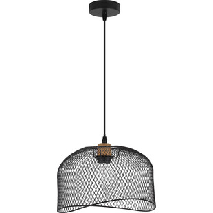 Lampa wisząca ażurowa Myron 30cm czarna