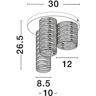 Plafon dekoracyjny Kane 30cm | Czarno-złoty | Decolab24
